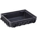 PRIMER Коробка напольная под лючок ONFLOOR 12, IEK KNU-12-PA-9011 PRIMER Коробка напольная под лючок ONFLOOR 12, IEK KNU-12-PA-9011