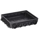 PRIMER Коробка напольная под лючок ONFLOOR 24, IEK KNU-80-16-PA-9011 PRIMER Коробка напольная под лючок ONFLOOR 24, IEK KNU-80-16-PA-9011