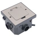 PRIMER Лючок в бетонный пол с коробкой и установочным комплектом на 2 модуля IP44 матовый никель, IEK PM-LN43-02-O-44-K50 PRIMER Лючок в бетонный пол с коробкой и установочным комплектом на 2 модуля IP44 матовый никель, IEK PM-LN43-02-O-44-K50