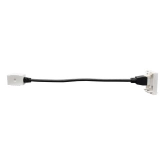 PRIMER РКМ-20-10-П Розетка мультимедийная HDMI M/M (2 модуля) белая, IEK PR-KK40D-RH-0-2-K01