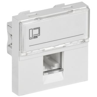 PRIMER РКИ-20-00-П-6 Розетка компьютерная RJ45 UTP кат.6 (2 модуля) белая, IEK PR-KK40D-RI-0-2-1C06U-K01