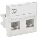 PRIMER РКИ-22-00-П-6 Розетка компьютерная RJ45 UTP кат.6 (2 модуля 2 входа) белая, IEK PR-KK40D-RI-0-2-2C06U-K01 PRIMER РКИ-22-00-П-6 Розетка компьютерная RJ45 UTP кат.6 (2 модуля 2 входа) белая, IEK PR-KK40D-RI-0-2-2C06U-K01