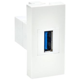 PRIMER РКЮ-10-00-П Розетка USB A 3.0 (1 модуль) белая, IEK PR-KK40D-RU-0-1-A3-K01