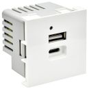 PRIMER РКЮ-25-40-П Розетка USB A+C 5В 4,2А (2 модуля) белая, IEK PR-KK40D-RU-0-2-AC-K01 PRIMER РКЮ-25-40-П Розетка USB A+C 5В 4,2А (2 модуля) белая, IEK PR-KK40D-RU-0-2-AC-K01
