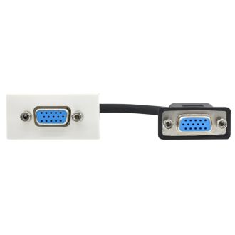 PRIMER РКМ-10-20-П Розетка мультимедийная VGA M/M (1 модуль) белая, IEK PR-KK40D-RV-0-1-K01