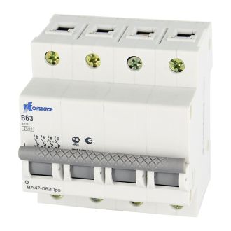 Автоматический выключатель ВА47-063 4P 32A Icu-4,5kA х-ка В КОНТАКТОР