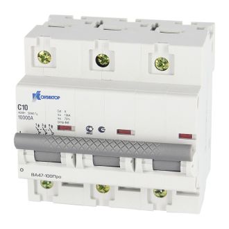 Автоматический выключатель ВА47-100 3P 80A Icu-10kA х-ка С КОНТАКТОР