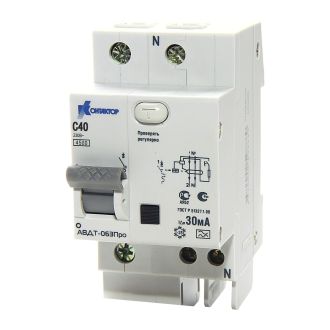Дифференциальный автомат АД-063 2Р 20А Idn-30mA тип А КОНТАКТОР