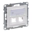 Адаптер для двух модулей Systimax белый, Suno
