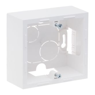 Коробка для накладного монтажа одноместная белая, Suno
