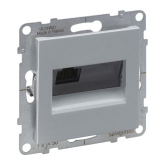Розетка компьютерная RJ45 кат. 5e UTP алюминий, Suno