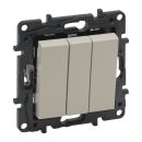 Legrand STRUCTURA Выключатель 3-клавишный 10А слоновая кость