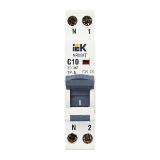 ARMAT Автоматический выключатель дифференциального тока B06S 1P+NP C10 30мА тип A (18мм)