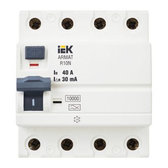 ARMAT Выключатель дифференциального тока R10N 4P 40А 30мА тип A
