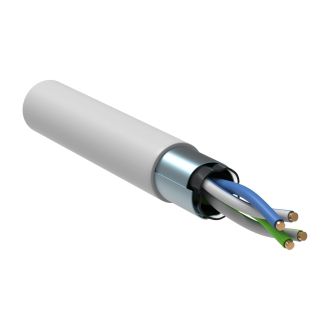 Кабель витая пара F/UTP кат.5E 24AWG 2 пары LSZH INDOOR белый GENERICA, бухта 305 м