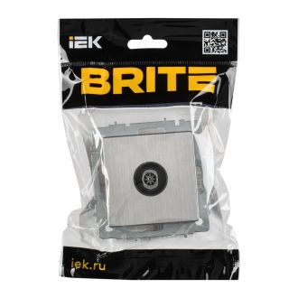 BRITE Розетка TV оконечная металл хром/никель