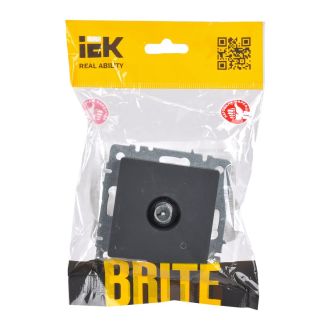 BRITE Розетка TV проходная графит