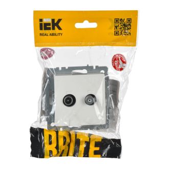 BRITE Розетка двойная TV+SAT белый