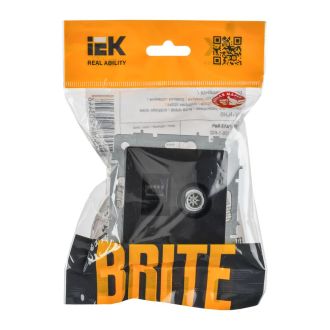 BRITE Розетка двойная TV+RJ45 кат.5E черный