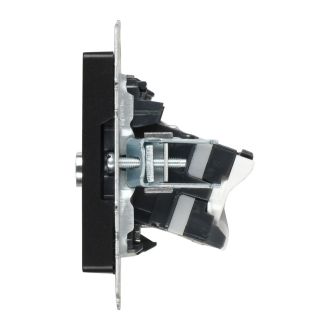 BRITE Розетка двойная TV+RJ45 кат.5E черный