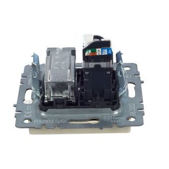 BRITE Розетка двойная TV+RJ45 кат.5E бежевый
