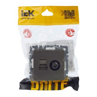 BRITE Розетка двойная TV+RJ45 кат.5E шампань
