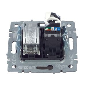 BRITE Розетка двойная TV+RJ45 кат.5E темная бронза