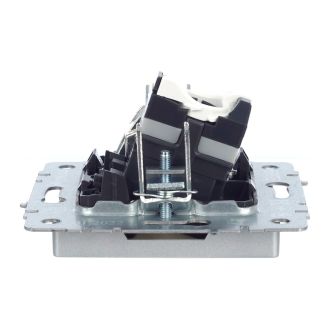 BRITE Розетка двойная TV+RJ45 кат.5E алюминий