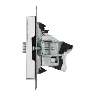 BRITE Розетка двойная TV+RJ45 кат.5E металл хром/никель