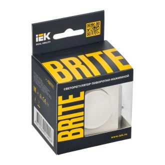BRITE Светорегулятор поворотно-нажимной 600Вт белый