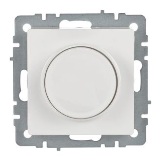 BRITE Светорегулятор поворотно-нажимной 600Вт белый