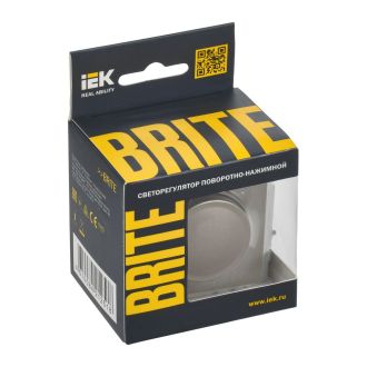 BRITE Светорегулятор поворотно-нажимной 600Вт шампань