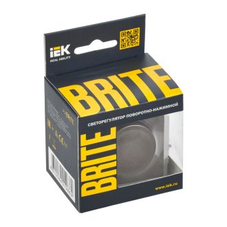 BRITE Светорегулятор поворотно-нажимной 600Вт темная бронза