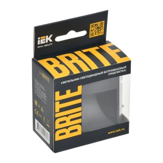 BRITE Подсветка светодиодная встраиваемая черный