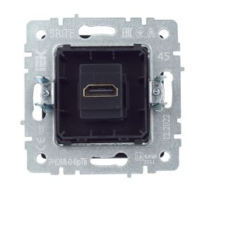 BRITE Розетка HDMI темная бронза