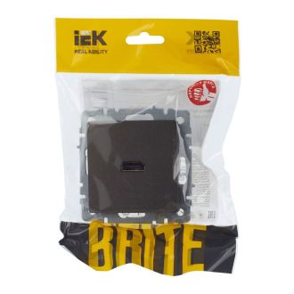 BRITE Розетка HDMI темная бронза