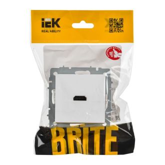 BRITE Розетка HDMI арктический белый