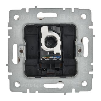 BRITE PRO Розетка компьютерная RJ45 кат.5E белый