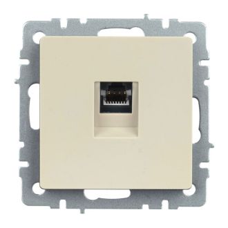 BRITE Розетка компьютерная RJ45 кат.5E бежевый