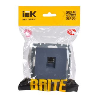 BRITE Розетка компьютерная RJ45 кат.5E маренго