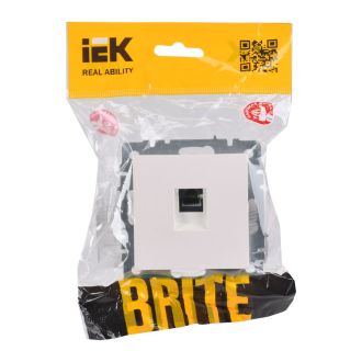 BRITE Розетка компьютерная RJ45 кат.5E жемчуг