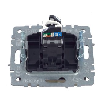 BRITE Розетка компьютерная RJ45 кат.5E шампань