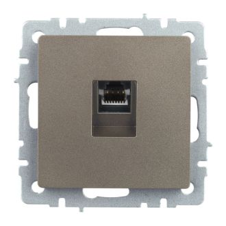 BRITE Розетка компьютерная RJ45 кат.5E шампань