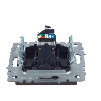 BRITE Розетка компьютерная RJ45 кат.5E темная бронза