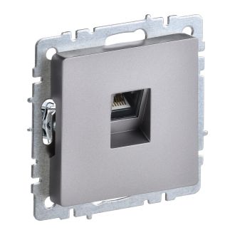 BRITE Розетка компьютерная RJ45 кат.5E сталь