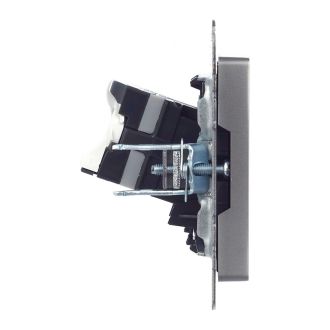 BRITE Розетка компьютерная RJ45 кат.5E сталь