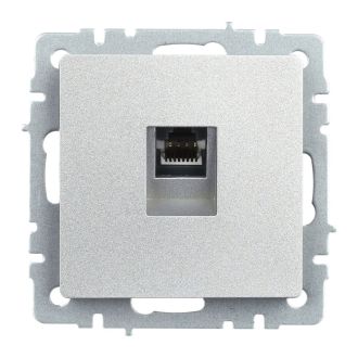 BRITE Розетка компьютерная RJ45 кат.5E алюминий