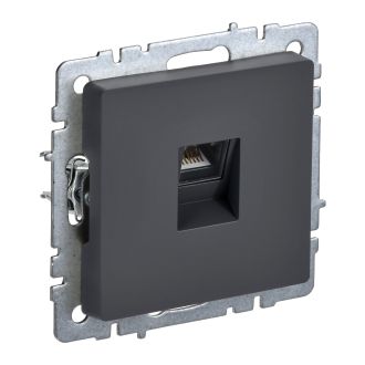 BRITE Розетка компьютерная RJ45 кат.5E графит