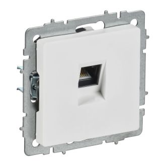 BRITE Розетка компьютерная RJ45 кат.5E арктический белый