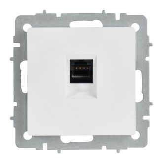 BRITE Розетка компьютерная RJ45 кат.5E арктический белый